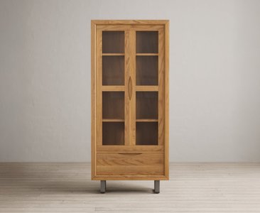 View Parker solid oak glazed display cabinet View Parker solid oak glazed display cabinet