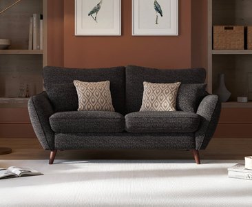 View Palma charcoal chenille fabric 2 seater sofa View Palma charcoal chenille fabric 2 seater sofa