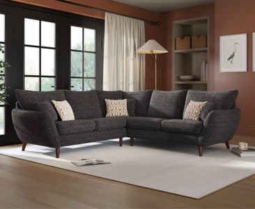 View Palma charcoal chenille fabric corner sofa View Palma charcoal chenille fabric corner sofa
