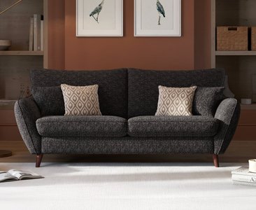 View Palma charcoal chenille fabric 3 seater sofa View Palma charcoal chenille fabric 3 seater sofa