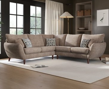 View Palma truffle chenille fabric corner sofa View Palma truffle chenille fabric corner sofa