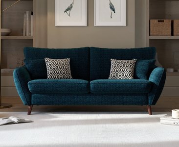 View Palma teal chenille fabric 3 seater sofa View Palma teal chenille fabric 3 seater sofa