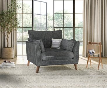 View Palermo graphite chenille fabric armchair View Palermo graphite chenille fabric armchair