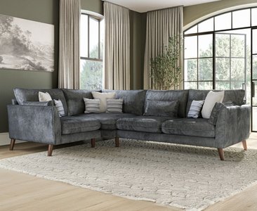 View Palermo graphite chenille fabric left hand facing corner sofa View Palermo graphite chenille fabric left hand facing corner sofa