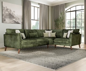 View Palermo olive green chenille fabric right hand facing corner sofa View Palermo olive green chenille fabric right hand facing corner sofa
