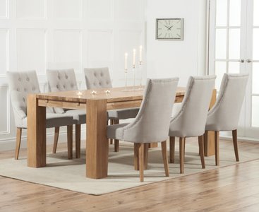 View Extending sheringham 200cm solid oak dining table with 6 natural beatrix chairs View Extending sheringham 200cm solid oak dining table with 6 natural beatrix chairs