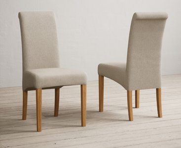 View Extending hertford 100cm - 130cm solid oak pedestal dining table with 6 natural scroll back chairs View Extending hertford 100cm - 130cm solid oak pedestal dining table with 6 natural scroll back chairs