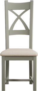 View Painted linen set of 2 dining chairs
