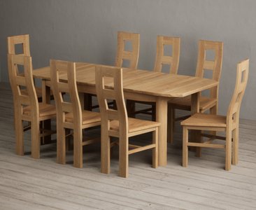 View Extending somerton 160cm solid oak dining table with 8 oak natural chairs View Extending somerton 160cm solid oak dining table with 8 oak natural chairs