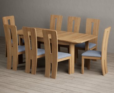 View Extending somerton 160cm solid oak dining table with 8 blue lucca chairs View Extending somerton 160cm solid oak dining table with 8 blue lucca chairs