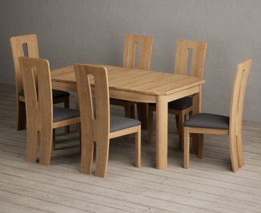 View Extending somerton 160cm solid oak dining table with 8 blue lucca chairs View Extending somerton 160cm solid oak dining table with 8 blue lucca chairs