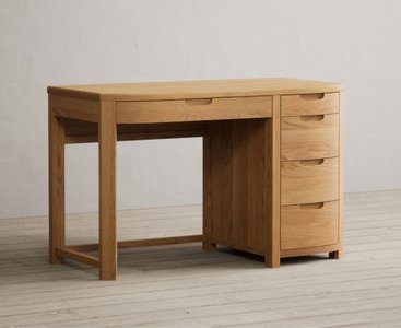 View Somerton curved solid oak computer desk View Somerton curved solid oak computer desk