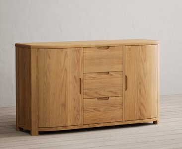 View Somerton curved solid oak large sideboard View Somerton curved solid oak large sideboard