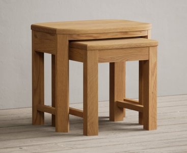 View Somerton curved solid oak nest of tables View Somerton curved solid oak nest of tables