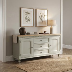 View Francis oak and soft green painted extra large sideboard