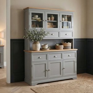 View Felton oak and light grey painted large dresser