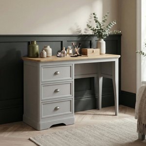 View Felton oak and light grey painted dressing table View Felton oak and light grey painted dressing table
