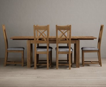 View Extending buxton 140cm solid oak dining table with 6 oak natural chairs View Extending buxton 140cm solid oak dining table with 6 oak natural chairs