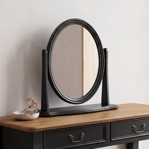 View Chateau noir black painted dressing table mirror View Chateau noir black painted dressing table mirror