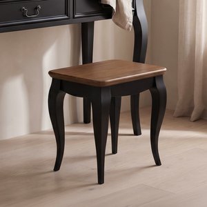 View Chateau noir oak and black painted dressing table stool View Chateau noir oak and black painted dressing table stool