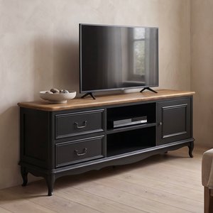 View Chateau noir oak and black painted super wide tv cabinet