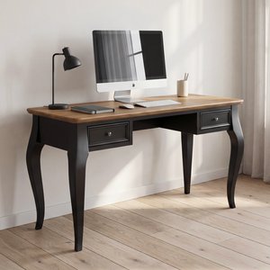 View Chateau noir oak and black painted computer desk View Chateau noir oak and black painted computer desk