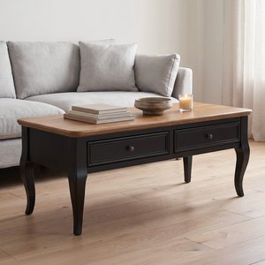 View Chateau noir oak and black painted coffee table