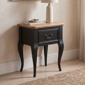 View Chateau noir oak and black painted lamp table View Chateau noir oak and black painted lamp table