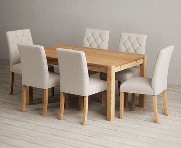 View Thetford 150cm solid oak dining table with 6 natural isabella chairs View Thetford 150cm solid oak dining table with 6 natural isabella chairs