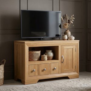 View Tilt 100 solid oak corner tv cabinet View Tilt 100 solid oak corner tv cabinet