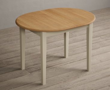 View Extending warwick oak and cream painted dining table View Extending warwick oak and cream painted dining table