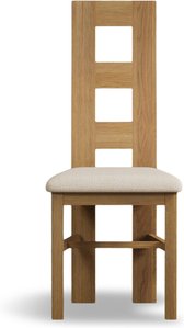 View Natural linen set of 2 fabric dining chairs