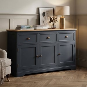 View Bridstow oak and blue painted large sideboard View Bridstow oak and blue painted large sideboard