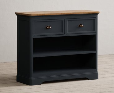 View Bridstow oak and blue painted storage console table View Bridstow oak and blue painted storage console table
