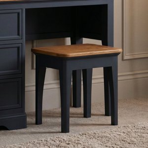 View Bridstow oak and blue painted dressing stool View Bridstow oak and blue painted dressing stool