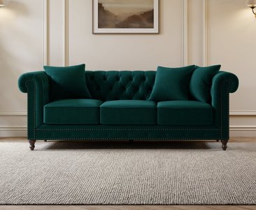 View Westminster chesterfield green velvet 3 seater sofa View Westminster chesterfield green velvet 3 seater sofa