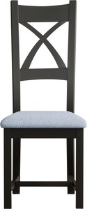 View Painted blue set of 2 painted dining chairs View Painted blue set of 2 painted dining chairs