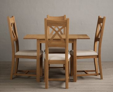 View Extending york 70cm solid oak drop leaf dining table with 4 oak natural chairs View Extending york 70cm solid oak drop leaf dining table with 4 oak natural chairs