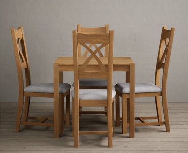 View York 80cm solid oak dining table with 2 oak natural chairs View York 80cm solid oak dining table with 2 oak natural chairs