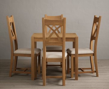 View York 80cm solid oak dining table with 2 oak natural chairs View York 80cm solid oak dining table with 2 oak natural chairs