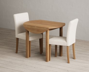 View Extending york 90cm solid oak dining table with 2 natural lila chairs View Extending york 90cm solid oak dining table with 2 natural lila chairs