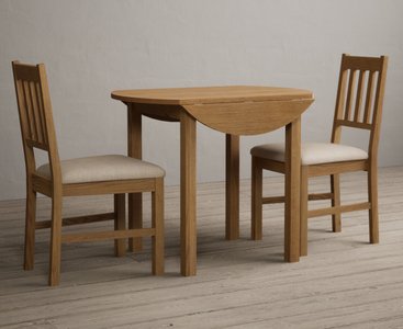 View Extending york 90cm solid oak dining table with 2 linen york chairs View Extending york 90cm solid oak dining table with 2 linen york chairs