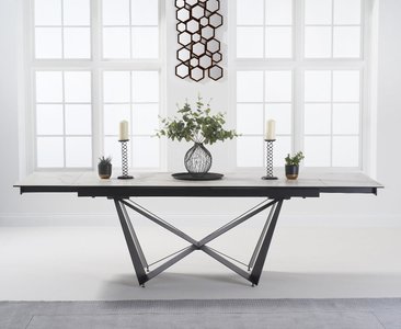 View Extending blenheim 180cm white ceramic dining table View Extending blenheim 180cm white ceramic dining table