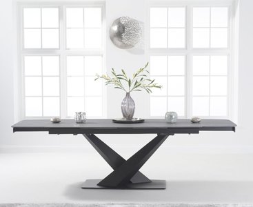 View Extending jacob 180cm grey stone dining table View Extending jacob 180cm grey stone dining table