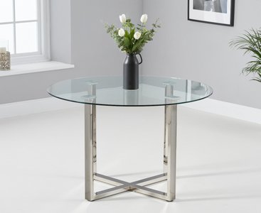 View Vaso 120cm round glass dining table View Vaso 120cm round glass dining table