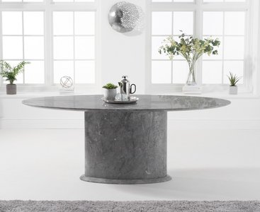 View Colby 200cm grey oval marble dining table View Colby 200cm grey oval marble dining table
