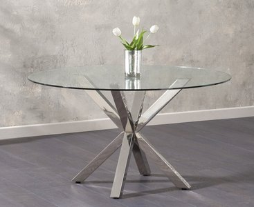 View Rodin round glass dining table View Rodin round glass dining table