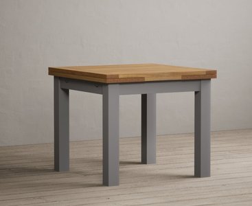 View Extending buxton 90cm oak and light grey painted dining table View Extending buxton 90cm oak and light grey painted dining table