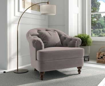 View Richmond grey velvet accent chair View Richmond grey velvet accent chair