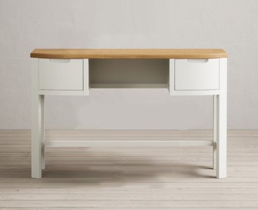 View Bradwell oak and signal white painted dressing table View Bradwell oak and signal white painted dressing table